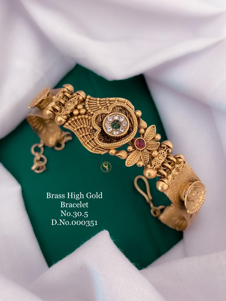 Brass High Gold Bangle Style Bracelets Catalog
